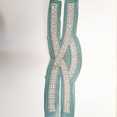 China Easy Apply Hot Sale Crystal Rhinestone Waist Trim Rhinestone On Mesh For Women Dress for sale