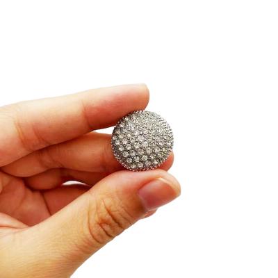 China Other Popular Half Dome Rhinestone Button Crystal Glass Button Embellishments Buttons Size 32L for sale