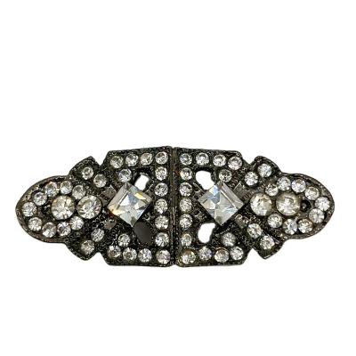 China Can Ambient If Need High Quality Zircon On Metal Rhinestone Brooches With Metal Base Appliques For Apparel Sew On Fabric for sale