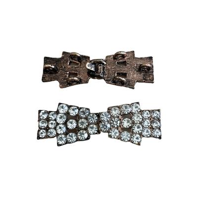 China High Quality Rhinestone Buckle Metal Bra Buckle Clip Rings Sliders Hook Buckle Bra For Garment Hook And Eye for sale