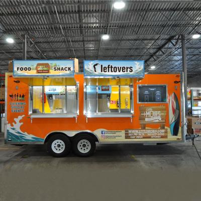 China Winery Street Mobile Fast Food Trailer For USA Food Truck Cafe Selling Food Or As A Shopping Cafe Or Bar for sale