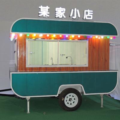 China Custom Kitchen Kiosk Van Cart White Winery Restaurant Caravan Trucks Mobile Trailers Vending Cafe Food Trailer for sale