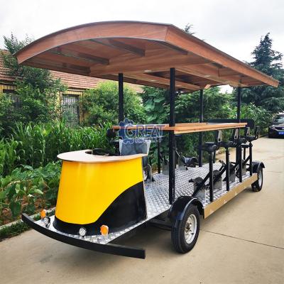 China China cheap beer steel four wheel electric bicycle bar pedal rise tandem bike for sale for sale