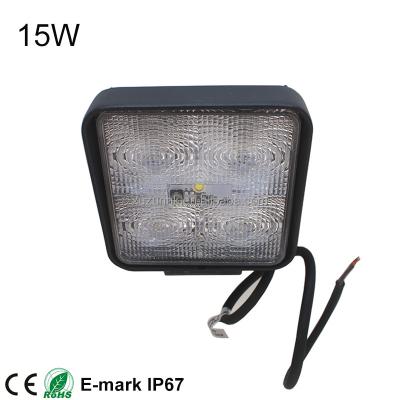 China High Quality Aluminum Alloy Square 12V 4.3inch 15W Vehicle-lead-work-lights Agricultural Lead-tractor-work-lights for sale