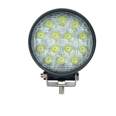 China All cars wholesale super bright 24v 12v spot led work light ip67 42w round led work light 10-80v for truck for sale