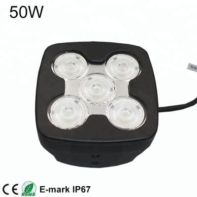 China Wholesale 5 inch die-cast aluminum housing spot flood 50w square led work light for truck cnc machine for sale
