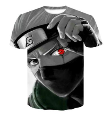 China Chinese style anime Kakashi 3DT shirt men and women cartoon O-neck shirt fashion Harajuku clothing factory customization for sale