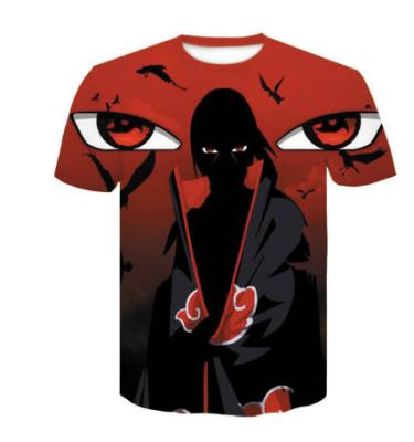 China Japanese anime Kakashi 3DT shirt men's and women's casual O-neck shirt fashion Harajuku clothing factory customization for sale