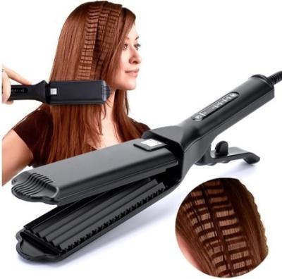 China Professional Hotel Hair Wave Crimper Curling Iron Wand Ceramic Wavy Corn Irons Electric Wave Curler Iron Creasing Dish Clip for sale