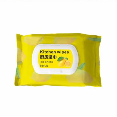 China Daily Life Disposable Spunlace Nonwoven Cleaning Wipes 80PCS Household Kitchen Cleaning Cloths for sale