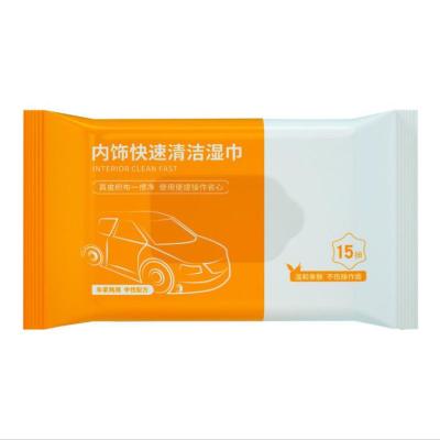 China Daily Life Car Cleaning Wet Cloth High Quality Car Interior Cleaning Damp Cloths for sale