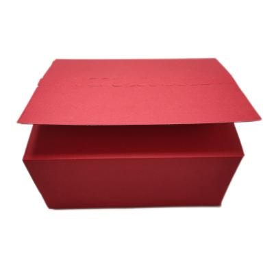 China Recycled Materials Corrugated Packaging Box , Red Color Box Packaging Gift Eco - Friendly Paper OEM Styles Gift And Craft Accept Customer 's Logo for sale