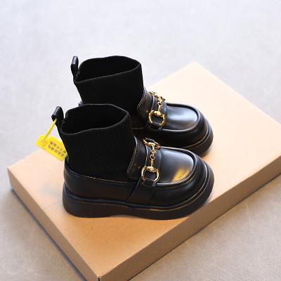 China Deodorization Ni OEM A Boots Pour Children Fashion Leather Rubber Foot Wears Little Girls Kids Boots for sale