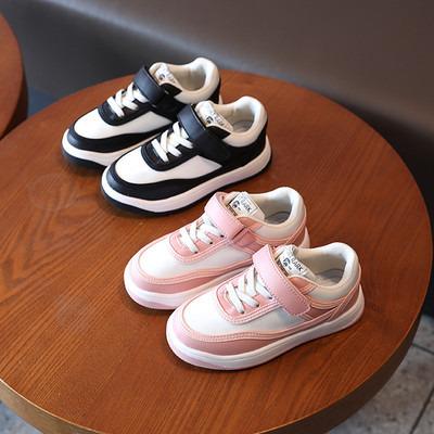 China Lightweight OEM Nian Shoes for Kids Black Pink Sports Travel Leather Kids Outdoor Shoes for sale