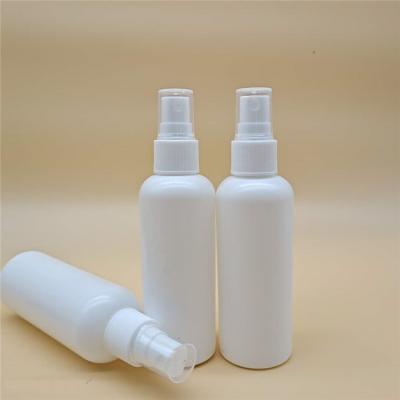 China Eco - Friendly Custom Empty 100ml 120ml 200ml 250ml Round White Plastic HDPE Spray Bottle for sale