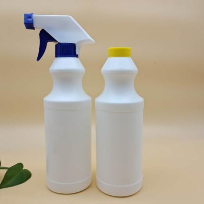 China Household Products Professional White Plastic Cleaner Spray Bottle 500ml-1000ml Trigger Spray Bottle for sale