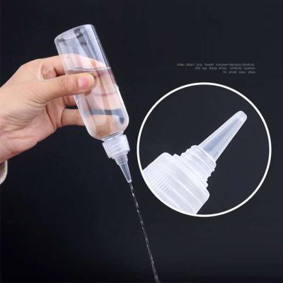 China Wholesale Transparent Stain Medicine Sharp Mouth Bottle Plastic Squeeze Bottle With Spout for sale