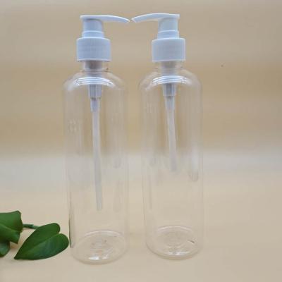 China Household Products 500ml Empty PET Hand Sanitizer Clear Plastic Gel Squeeze Pump Bottles for sale