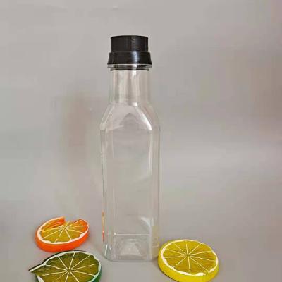 China High End Square Oil Bottle Sauce Bottle Plastic Bottles Sauce Vinegar Edible Oil Bottle for sale