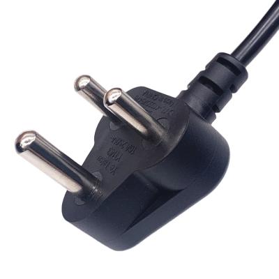 China Home Appliance India BRI 6A/16A 250V AC Extension Cord C13 India 3 Pin Plug Power Cord for sale