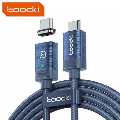 China Toocki Type-C Newest Magnetic Data Cable Palladium 100W Magnetic Fast Charging Cable Type C to Type-C Palladium USB-C Charger Cable For Xiaomi for sale