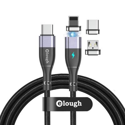 China Elough 60W/20W/18W PD Magnetic Cable Fast Charger 2m Nylon Type Original 3.1c Fast Charger Data Cable For iphon/Huawei/Samsung for sale