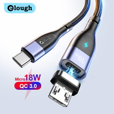 China Elough 3 In 1 Magnetic Cable PD 60W/20W/18W Elough 18w Braided Fast Charging Cable 3 Magnetic PD In1 Type C To Micro Usb Cable With All Micro Interface Devices for sale