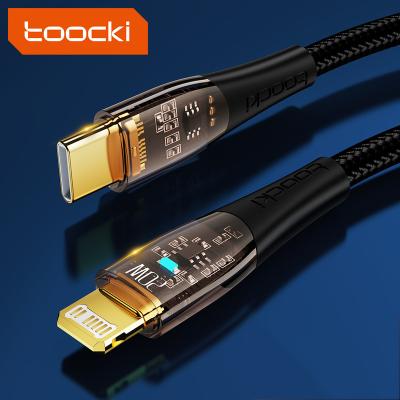 China Toocki 20W PD Cable For Iphone Toocki Wholesale OEM LOGO Nylon Braided Fast Charging PD 20w Lightning Cable High Quality For Iphone for sale