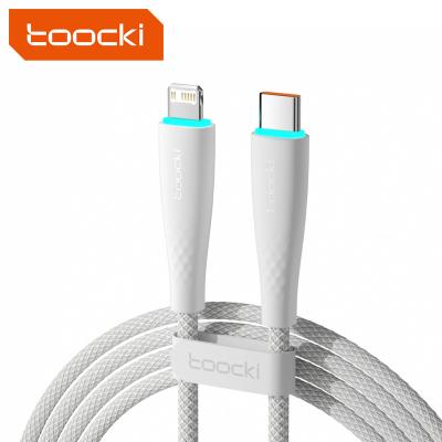 China Toocki 20W Palladium Cable For Iphone 2.4A Wholesale Good Quality Colorful Blue Purple Toocki Black White Type-C To IOS Fast Charging Cable For Apple for sale