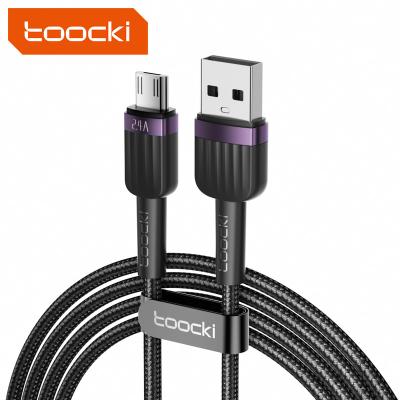 China Competitive Price Toocki Brand Micro Fast Charging Cable 2.4A 2.4A Charging USB 2.0 1M 3M Micro Data Cable For Android Phone for sale