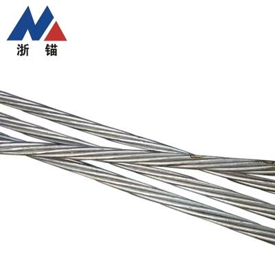 China Multifunctional Construction Use 1860mpa 12.7mm Galvanized Prestressing Galvanized Steel Wire Rope for sale