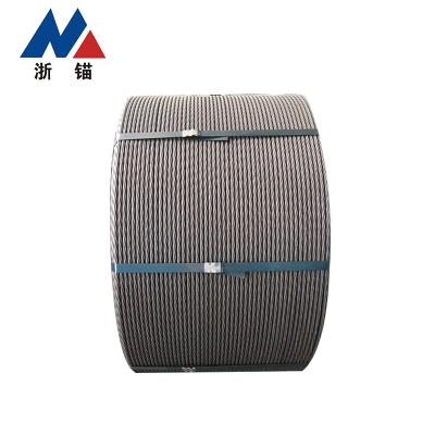 China Construction 7 Wire 12.7mm 15.24mm PC Wire Rope Prestressing Wire Weights for sale