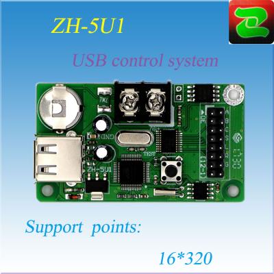 China Led Display Screen ZH-5U1 USB Brightness Adjustment WIFI Communication Led Display Sign Controller Price for sale