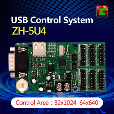 China ZH-5U4 Indoor LED Screen Video Wall Control System P10 Screen Control Card For Text Display for sale