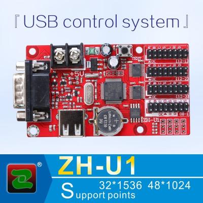 China Zhonghang LED control card of hub12 port driver U and hub08 indoor flash hard disk ZH-U1 for P10 board for sale