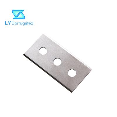 Chine Industrial Tungsten Carbide Razor Blades Three Holes Knives Aluminum Foil Film Cutting Machine Blades à vendre