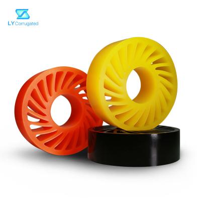 China TUV Corrugated Machine Parts pu coated wheels 330mmx220mmx70mm for sale