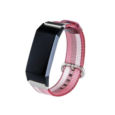 China Wholesale Fashion Watch Strap For Fitbit Charge 3 Fabric Watch Bands Replacement Nylon Strap for sale