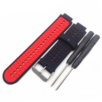 China Best Selling Rubber For Garmin Forerunner 220 230 235 620 630 Soft Silicone Replacement Watch Band for sale