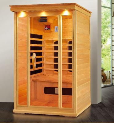 China Chinese sauan infrared sauna solid wood canadian computer control panel double wall hemlock for sale