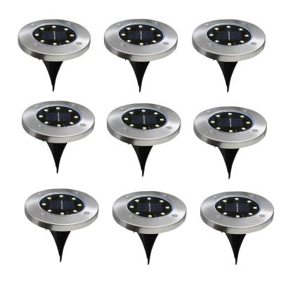 China Garden 8/16 Led Solar Inground Led Outdoor Garden Lights Lawn Garden Lights Solar Light Waterproof Garden Decoration Light for sale