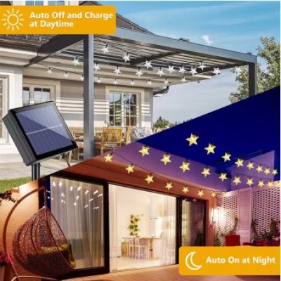 China Solar Powered Fairy Lights Atmosphere Solar String Lights 8 Modes Waterproof Solar Powered Star Light For Gardens Lawn Outdoor Christmas for sale