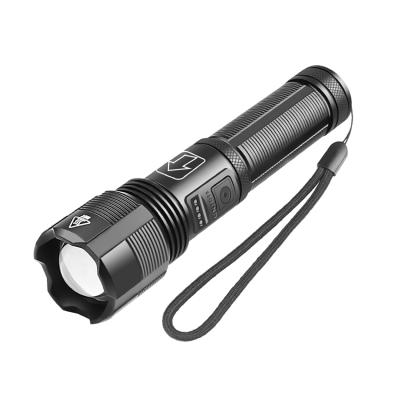 China Emergency 1000lm Micro USB Charging XPH50 Led Flashlight Torch Aluminum Telescopic Zoom Led Torch Light Emergency Use Battery Indicator for sale