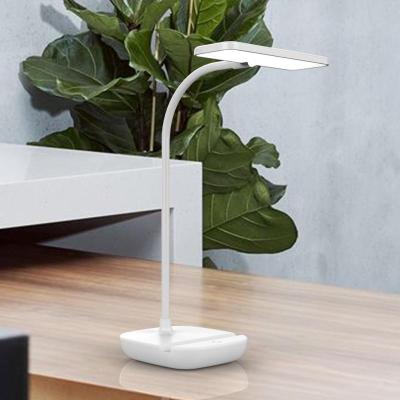 China Modern USB Rechargeable Led Dimmable Adjustable Table Lamp Light Angle Phone Holder Desk Lamp 3 Eye Protection Touch Sensor Light for sale