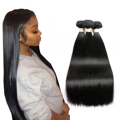 China Pure Original 100% Natural Remy Human Hair Extensions Straight Bundles Brazilian Soft Weave Bundles for sale