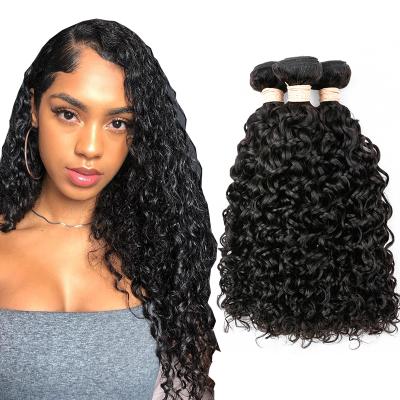 China Water Wave Raw Indian Hair Virgin Cuticle Aligned Human Hair Bundles for sale