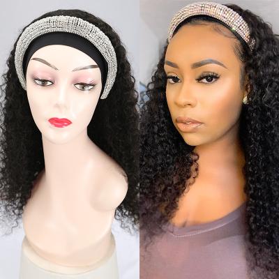 China Machine Made Curly Wig Remy Brazilian Hair Wigs Straight Hair Yaki Headband Glueless Hair Wigs for sale