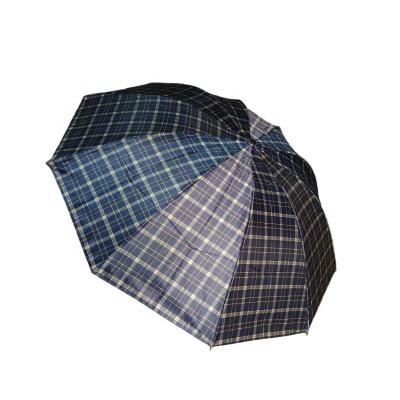 China CLASSIC rain gear gift rain protection sunscreen plaid thickened fabric premium foldable umbrellawholesale for sale