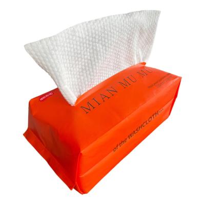 China Natural Disposable Soft Cotton Towel Dry And Wet Skin Dual-use Facial Wipes for sale