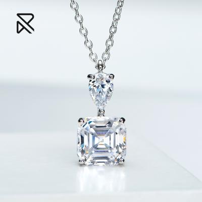 China 2022 CLASSIC Rohime fashion ashcher cut zircon pendant necklaces 14k 18k white gold plated necklace for women fine jewelry for sale